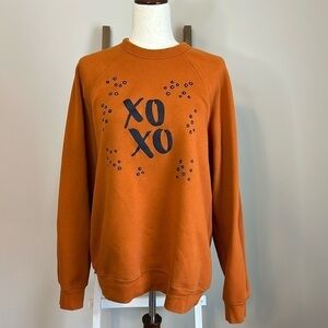 Small Business Crewneck Sweatshirt HTV XOXO Valentine’s Day Design Size XL GUC
